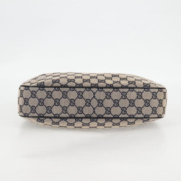 GUCCI GG Canvas Sherry Line Shoulder Bag Navy Beige Red - Picture 5 of 16